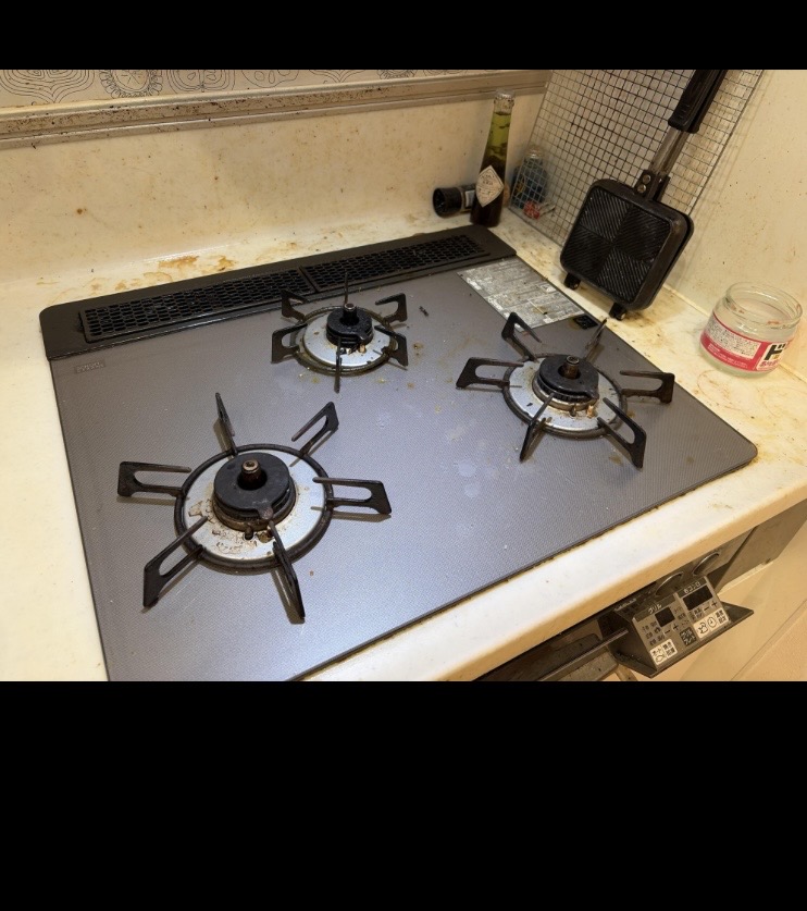 戸建レンジフード、キッチン清掃before